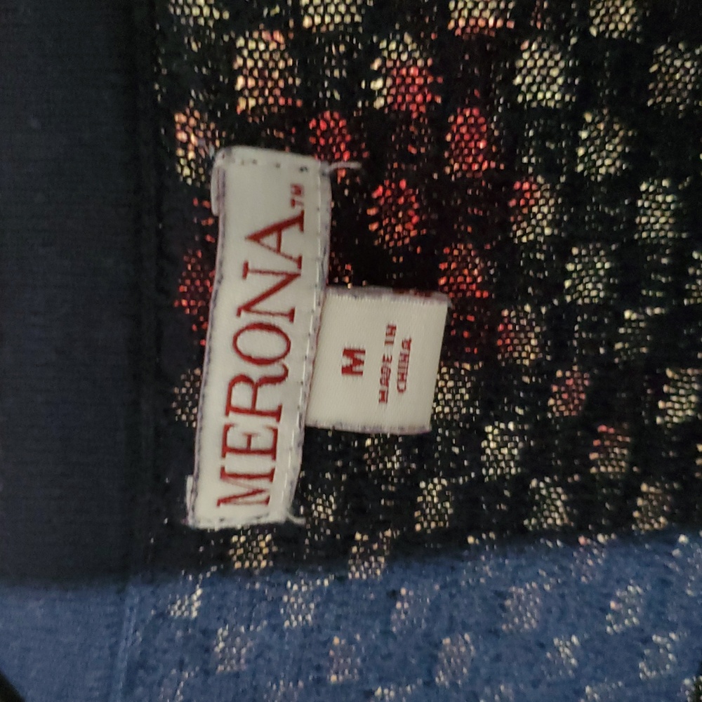 Merona Deep Blue Knit Cardigan Medium - Picture 2 of 7